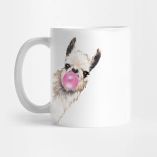 Bubble Gum Sneaky Llama Mug